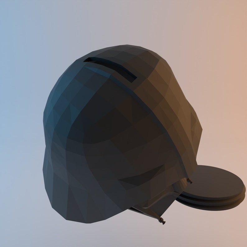 May include: A black, geometrically shaped piggy bank with a slot on top. The piggy bank is open and has a round, black lid.