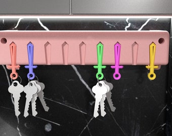 Key Holder For Wall Stl- 3D model stl - Home Decor stl - 3D Print Stl Files | 3D Print Models - Entryway organizer - Home Wall decor - Stl