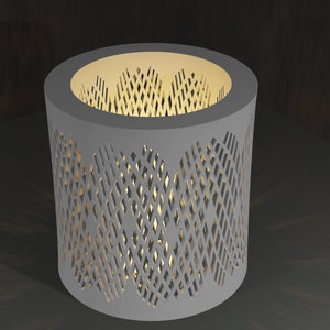Cylindre Portacandele 3D Print STL File per stampanti 3D / DECORAZIONE DA TAVOLA - Decorazione domestica / Home Decor stl - Arredamento moderno - Minimalista