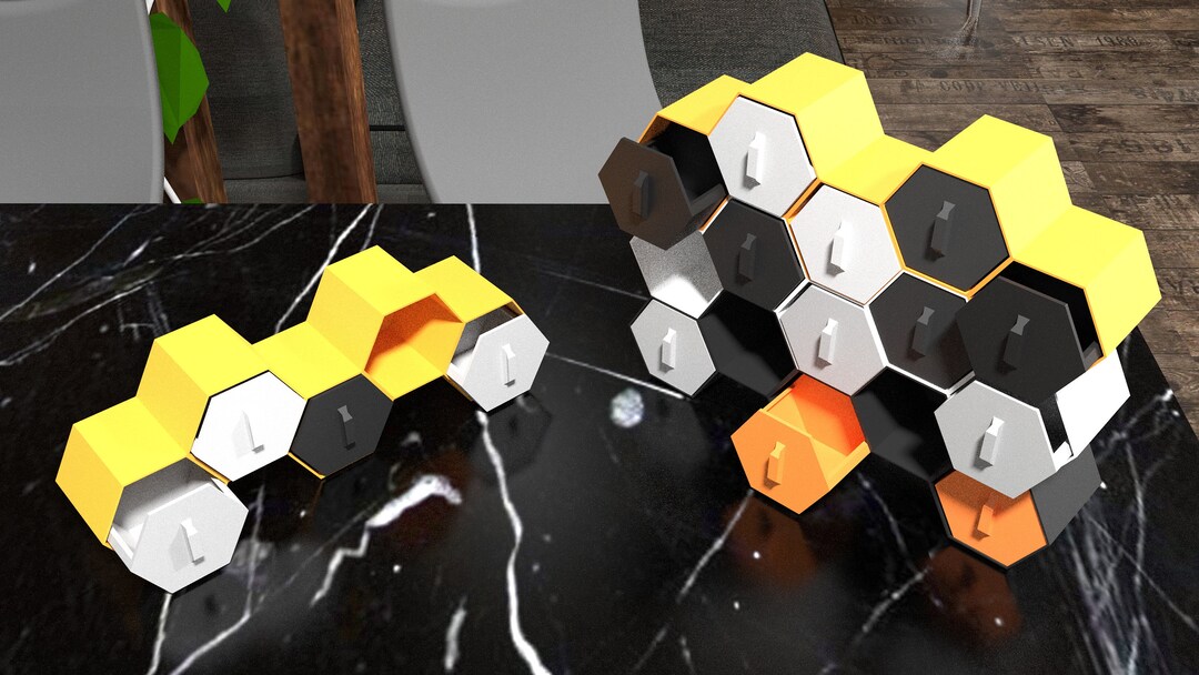 Hexagon Stackable Crate Mini Container STL File 3D Print for Etsy