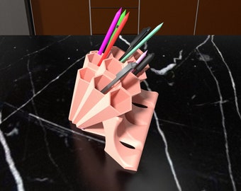 Telescopic Honeycomb Pen Holder STL file - 3D Printed Pen Holder - Office decoration - Table decor - Desk Organizer - Office decor