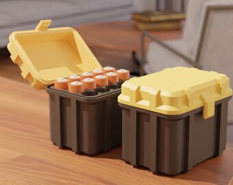 Battery Holderer Organizer For AAA Batteries Mini Container STL File -3D Print for Office -Stackable - Office decor - Mini Container - Stl