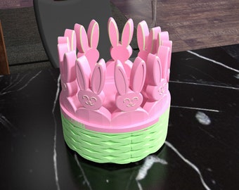 Bunny Bowl Easter Rabbıt 3D print stl files Decorative STL Files for 3D Printing | 3D Home Decor | 3d printed-Digital Download -3D model STL