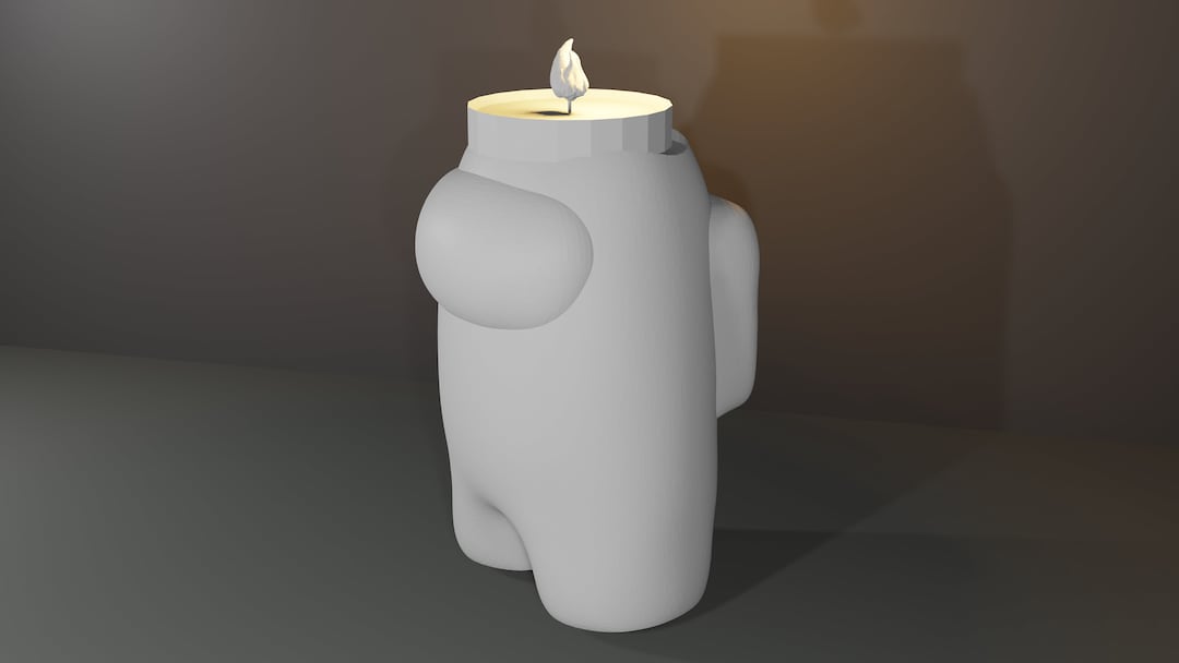 Among Us Candle Holder STL Files for 3D Printing 3D Home Decor 3d
