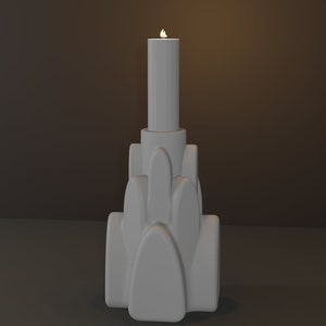 Candle holder 3D Print STL File For 3D Printers | TABLE DECORATION 3d printed- Home decor - Home decoration - Modern - Minimalist