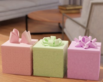 GIFT BOX 3D Stl - 3D Model Stl - Home Decor -Table Decoration - Home Decor - Cute Box - Box 3D stl - Stl Files For 3D Printers- Office decor