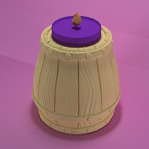 Barrel Bougeoir Bougeoir 3D Print STL Fichier pour imprimantes 3D | DÉCORATION DE TABLE imprimée en 3D
