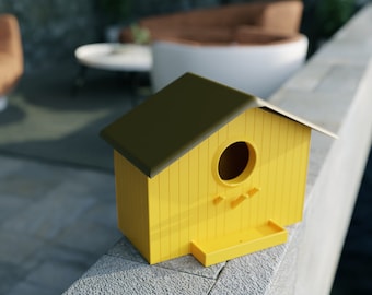 Birdhouse STL Files, Birdhouse 3D Print Files, Bungalow 3D Print Files, 3D House, Birdhouse STL Files 3D Printed Bird House Bird Feeder
