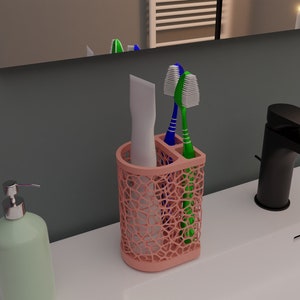 Zahnbürstenhalter Stl Datei - Badezimmer Organizer - Zahnbürstenhalter - Badezimmer Dekor - Stl Datei 3D Druck - Badezimmer - Dekoration