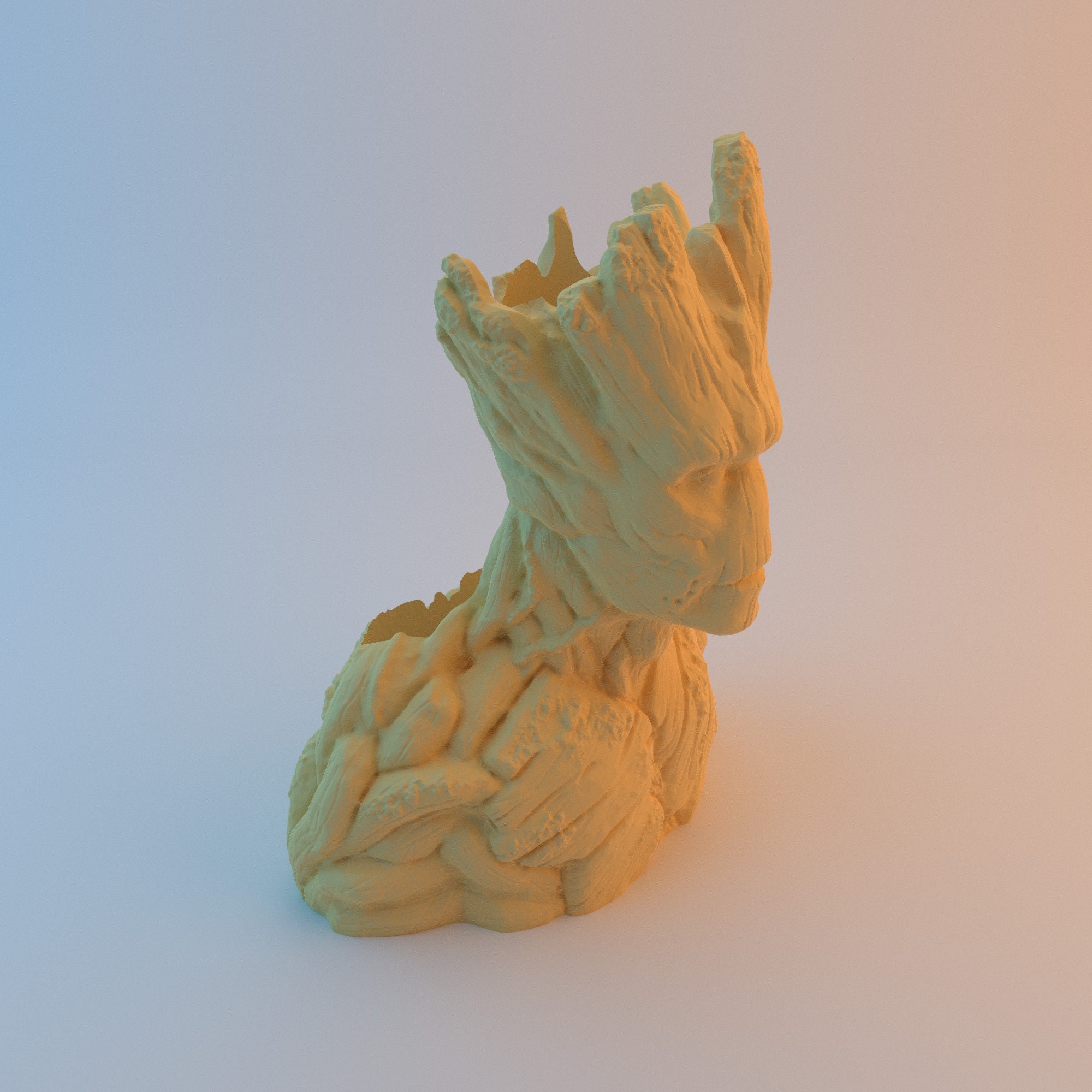 Groot Pen Holder STL File 3D Printed Pen Holder Office Decoration Table