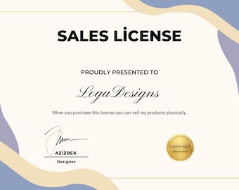 Sales license for physical sales, Valid on all products in the store