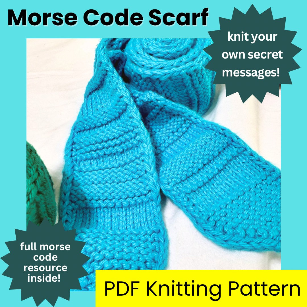 Morse Code Scarf PDF Knitting Pattern DIGITAL DOWNLOAD - Etsy