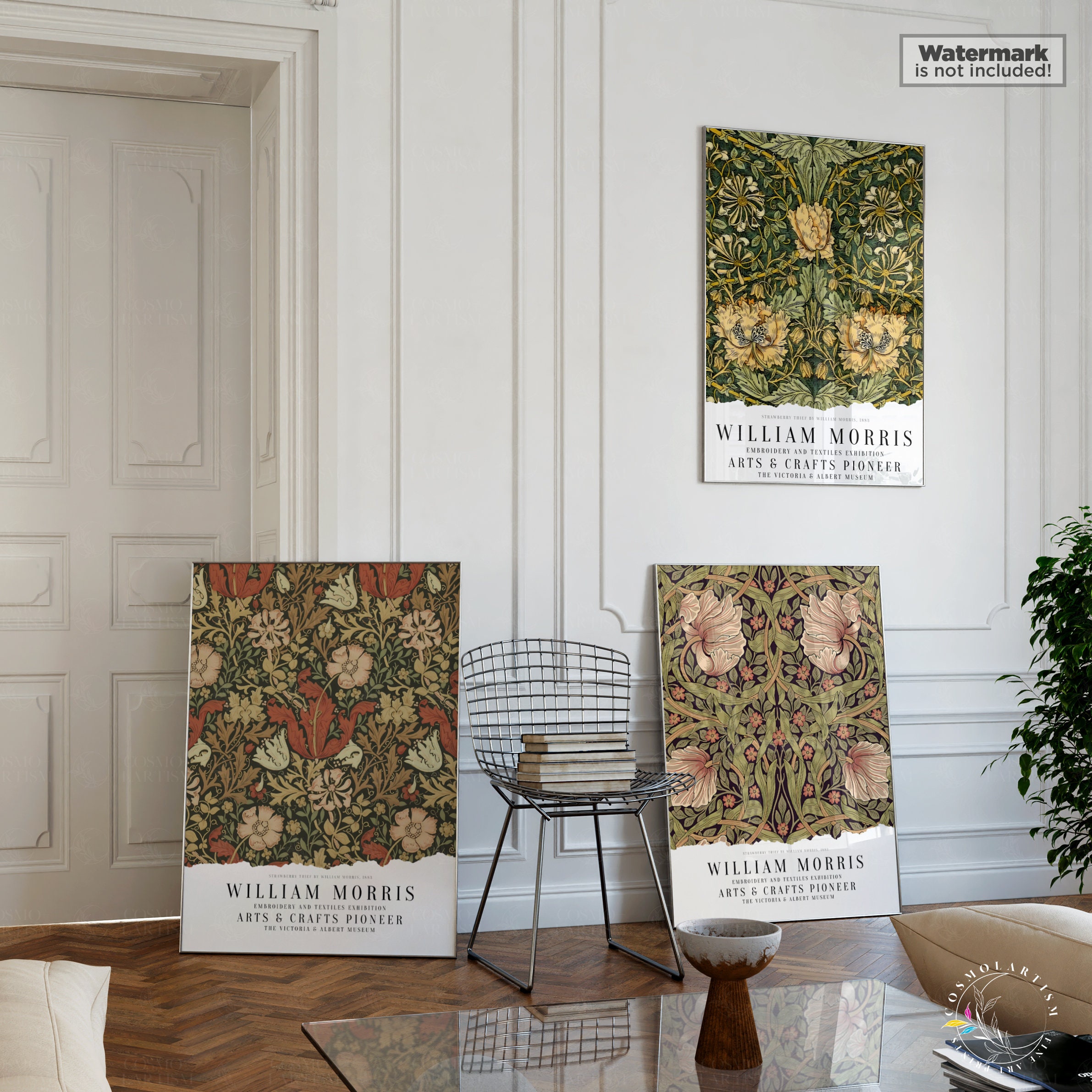 William Morris Print Set of 3 William Morris Posters Set - Etsy