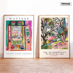 Henri Matisse set of 2, Matisse Exhibition Poster, Matisse Print, Gallery Wall Set