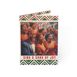 Tarjeta de felicitación a granel, festividad afroamericana Kwanzaa Navidad, tributo musical, gospel, R&B, jazz, orgullo, 1 10 30 50 piezas, afrocéntrica