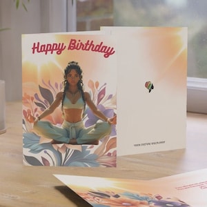 Cartes d'anniversaire Cartes de voeux Yoga Sisterhood Naissance (1, 10, 30 et 50 pièces)