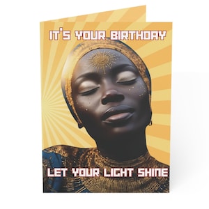 Carte d'anniversaire Shine Your Light Cartes de voeux pour la fête des mères, fille de sororité (1, 10, 30 et 50 pièces)