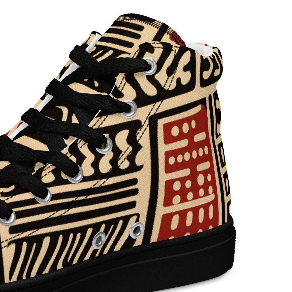 Men's African Print High-Top Sneakers main image 1
