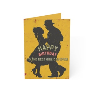 Carte d'anniversaire pour papa Anniversaire pour père Carte de voeux d'anniversaire pour mari Anniversaire afro-américain Anniversaire fille papa Fille (1, 10, 30 et 50 pcs)