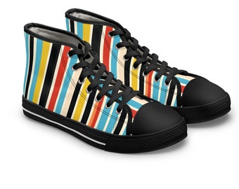 African Print High Top Sneakers: Women's Casual Shoes