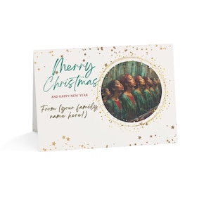 Bulk Elegant Afrocentric Christmas Card Choir-Themed Holiday Greeting for Families Personalized African American Holiday CardGreeting Cards