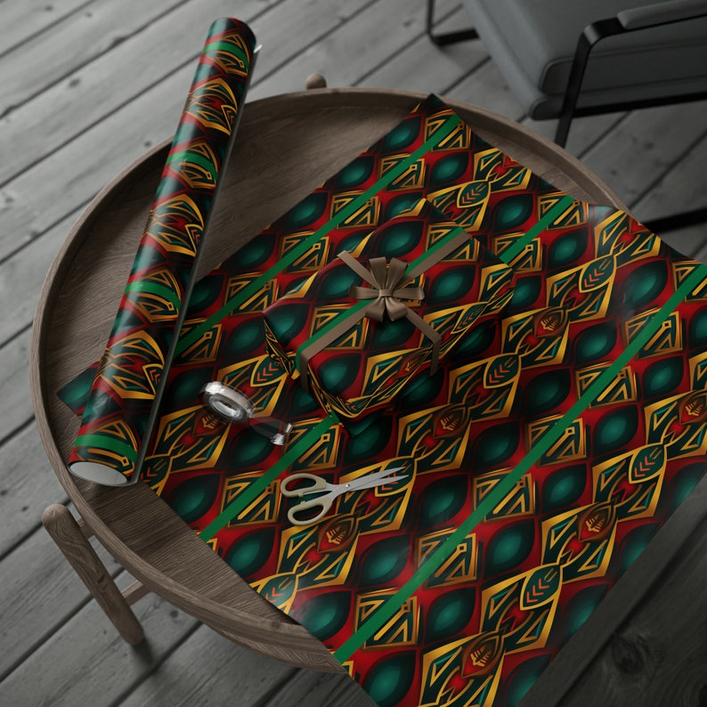 African Pattern Kenyaninspired Holiday Christmas Wrapping Papers