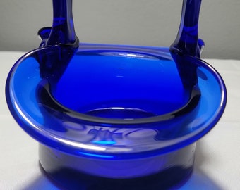 Handblown Blue Basket