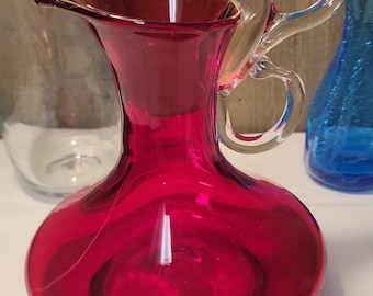 Bischoff Red Glass Pitcher
