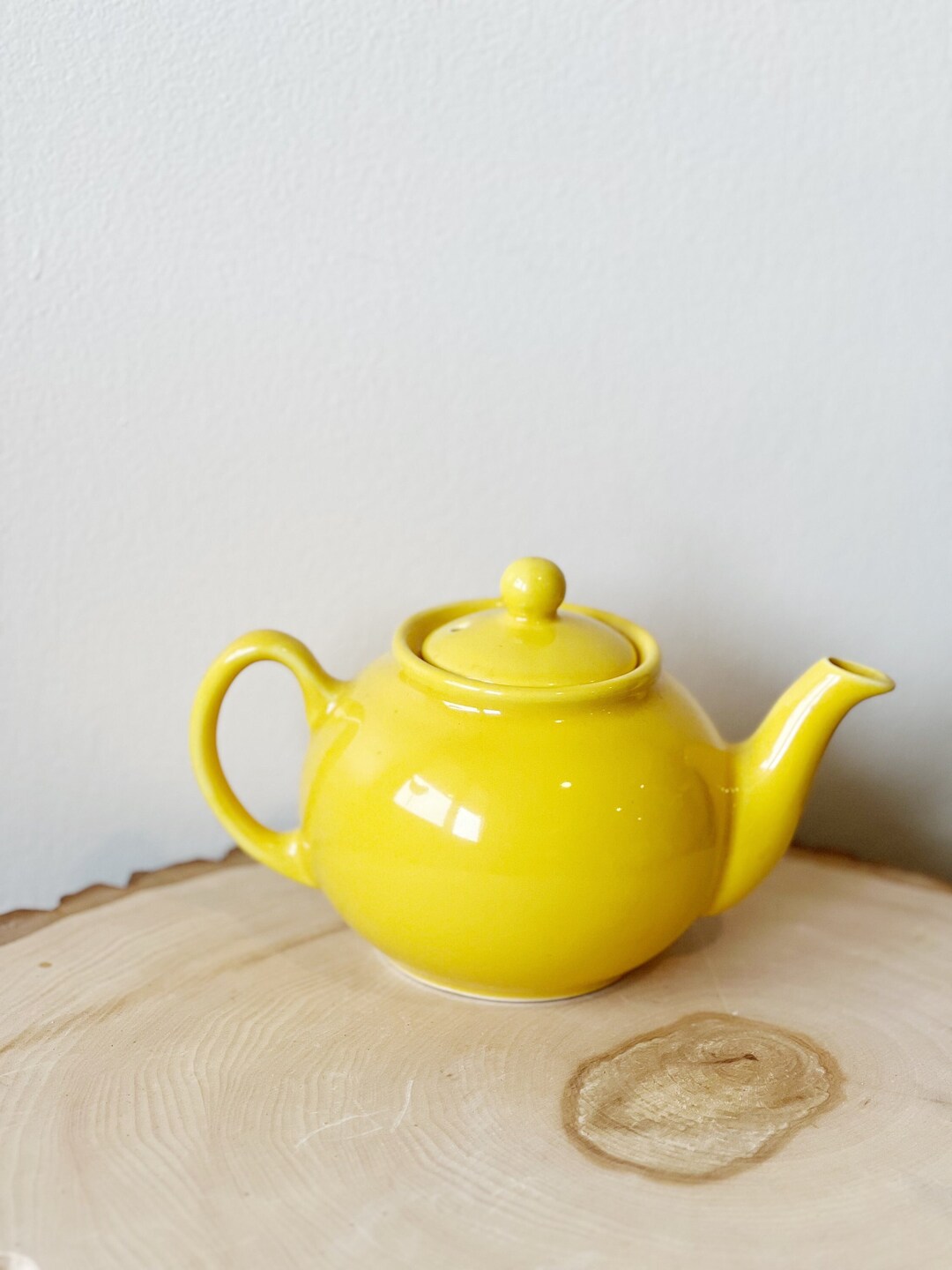 Vintage Pristine England Bright Yellow Teapot Vintage Etsy