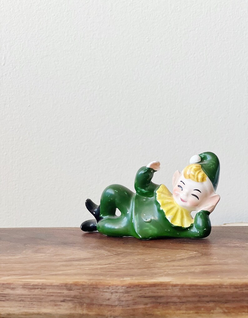 Vintage Japan Elf Pixie Figurine Ceramic Elf Figure Etsy
