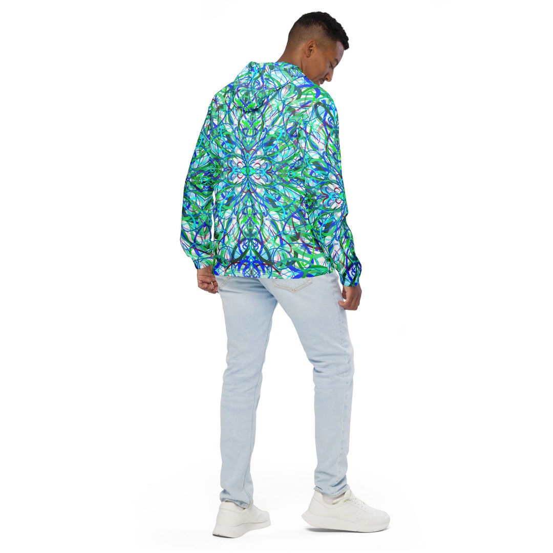 Windbreaker Jacket - White Cube Design