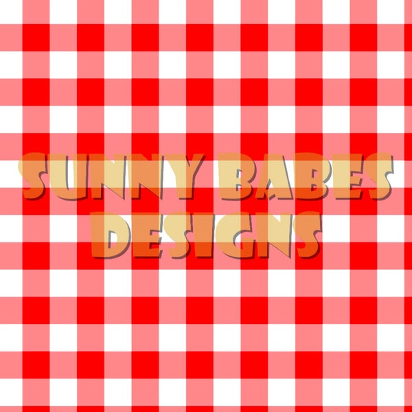 Red Gingham Etsy
