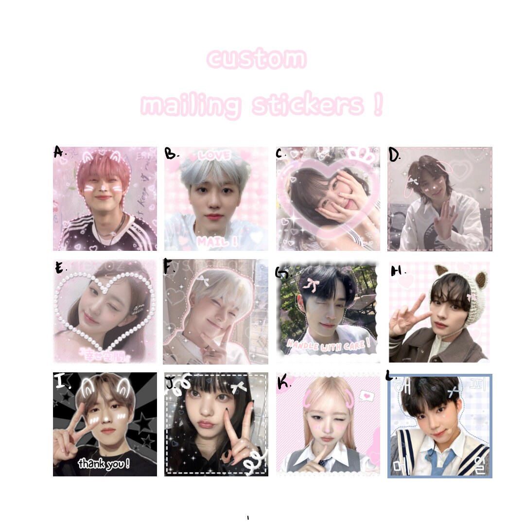 Custom Purikura Sticker Kpop Stickers Waterproof Stickers Kpop Sticker Mix 10/20/30/40 Random