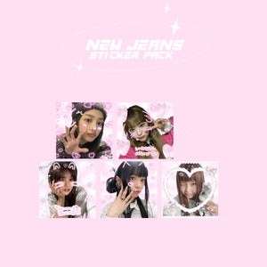 newjeans sticker — kpop stickers — waterproof stickers — pink kpop stickers —  newjeans sticker set