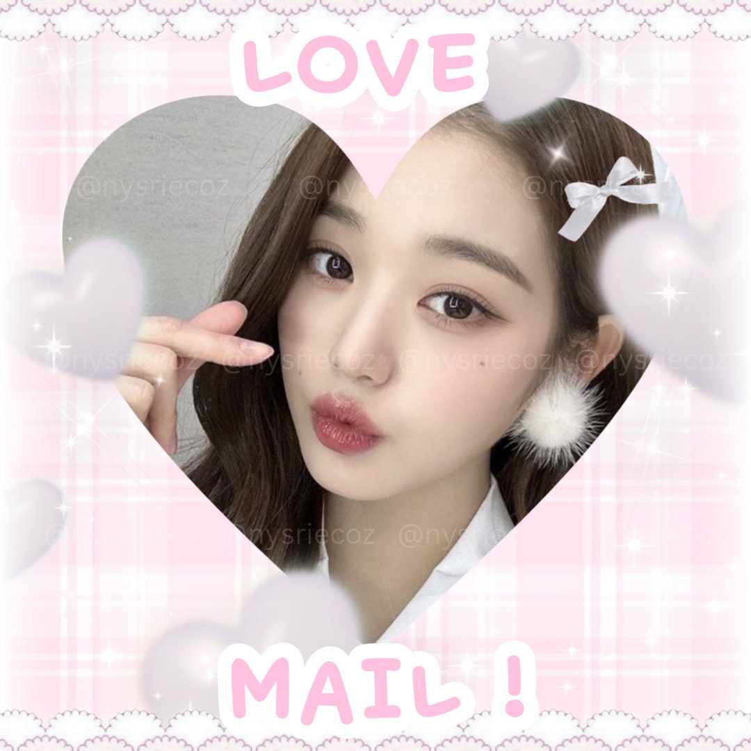 10 Wonyoung love Mail Stickers IVE Sticker Set Pink Kpop Etsy