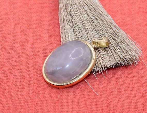 Pendentif en or jaune orné d'un cabochon de Quart… - image 9