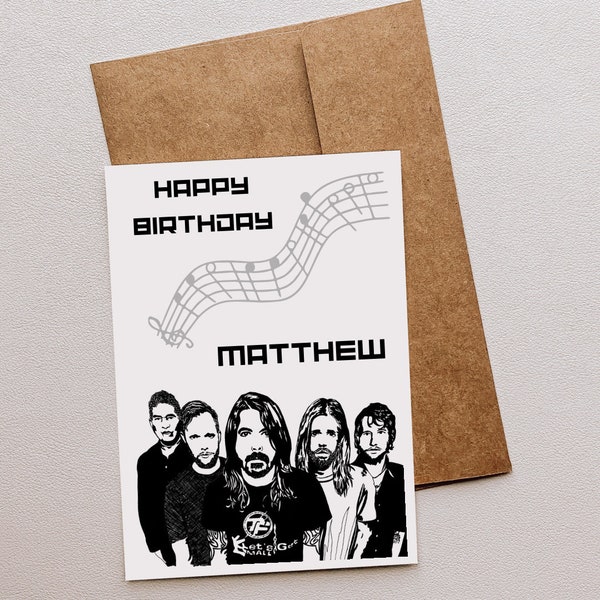 Foo Fighters Birthday Card - Etsy UK