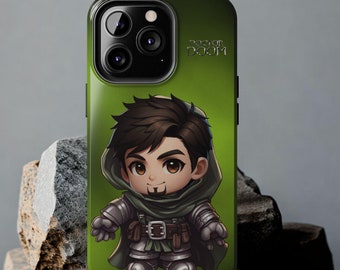 Adorable Chibi Doctor Doom Phone Case, Kawaii RDJ Doctor Doom, Protective and Stylish Marvel Fan Accessory Featuring Robert Downey Jr, MCU