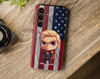 Adorable Chibi Homelander Phone Case, iphone, samsung, cute, kawaii, The Boys, Protective and Stylish Superhero Accessory, great gift