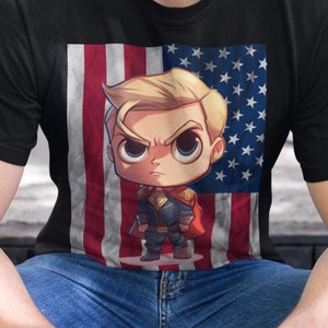 Exclusive Custom Chibi Homelander T-Shirt, Cute, Kawaii, Stylish and Unique The Boys Fan Apparel, The Boys Tops, Homelander tee, great gift