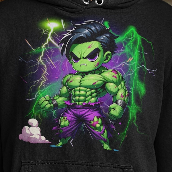 Chibi Hulk Hoodie, Marvel Sweater, hooded sweater, hooded sweatshirt, cute kawaii hoodie, comfortable hoodie, great gift