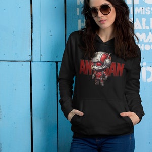 black Hoodie, ant man Hoodie, Chibi Hoodie, Avengers Hoodie, Marvel Hoodie, Cute Hoodie, Kawaii Hoodie, Avengers Sweater, Marvel Sweater, comfortable hoodie, Christmas gift, Shogunslogan316, great gift for teen, birthday gift, manga, DC, movie, anime