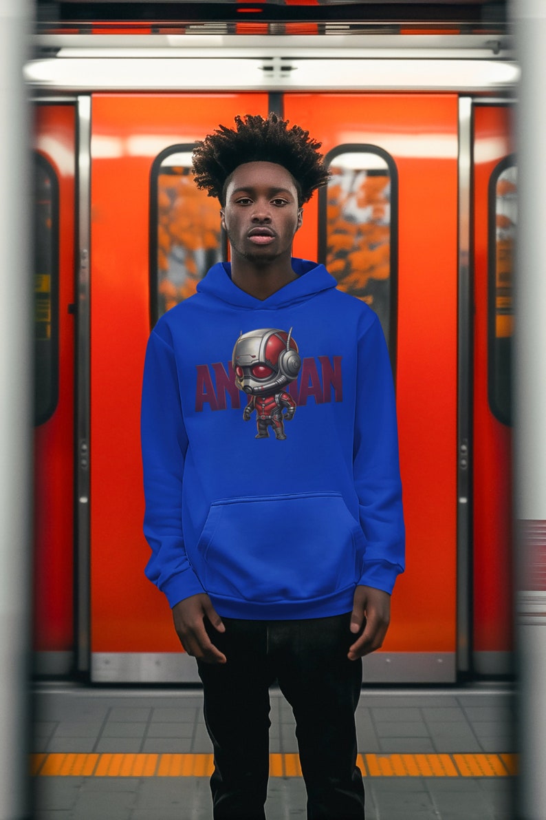blue Hoodie, ant man Hoodie, Chibi Hoodie, Avengers Hoodie, Marvel Hoodie, Cute Hoodie, Kawaii Hoodie, Avengers Sweater, Marvel Sweater, comfortable hoodie, Christmas gift, Shogunslogan316, great gift for teen, birthday gift, manga, DC, movie, anime