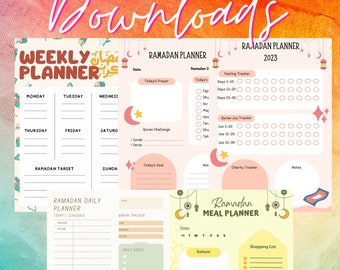 Ramadan Planner Deen Planner Islamic Planner Pack of 5