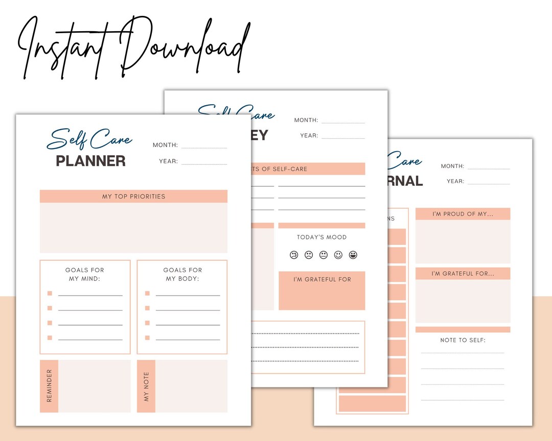 The Best Self Care Planner - Etsy