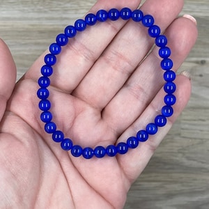 Royal Blue Cat Eye Elastic Stone Bracelet