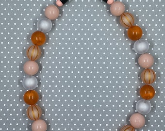 Georgia Peach Beaded Custom Dog Collar Only- Sized to Order