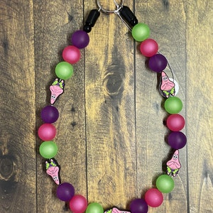 Silly Starfish Dude Beaded Custom Dog Collar- Sized to Order