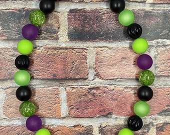 Witch Please Beaded Custom Dog Collar- Sized to Order