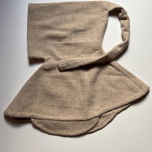 CAPUCHE D'HIVER BOCKSTEN / Sac à capuche du XIVe siècle, accessoire médiéval, teint naturellement, cousu main, entièrement fait main, 100 % laine européenne, XVe siècle